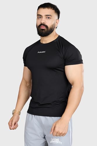 Image of FUAARK Men Solid Round Neck Slim Fit Tshirt