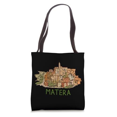 Matera Italy Travel Souvenir Gift Historic City Landmark Tote Bag miniatura 1
