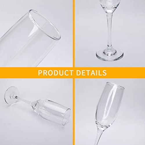 Cadamada 6 Oz Champagne Glasses, Champagne Flutes Set Of 12, For Champagne, Wine, High-End Banquets, Parties, Bars, Weddings, Gifts (12Pcs) #TOP2