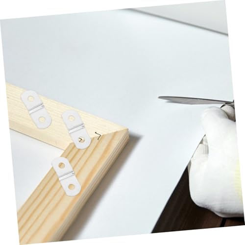 Image of jojofuny 20pcs Iron Photo Frame Bracket with Screws Versatile Hanging Hardware for Easy Installation for Home Decor and Commercial Displays Compatible with Various Frame