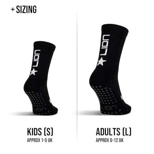 LION SPORTSWEAR Football Grip Socks For Men/Women/Kids - Variety Of Colours To Match Your Team Kit & Sleeve Socks