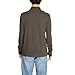 Armani Exchange Men's Slim Fit Long Sleeve Stretch Pique Polo, Black Olive, X-Large