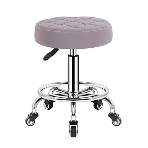 Tabouret de bar réglable en hauteur siège salon pivotant acier chromé