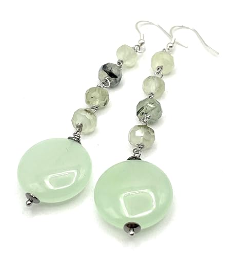 Boucles d'oreilles en pierres naturelles de Jade Vert pour harmoniser votre énergie
