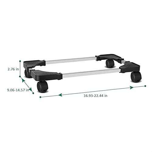Soporte móvil para CPU, carrito ajustable para torres de PC con 4 ruedas universales, soporte rodante para computadoras de escritorio miniatura 2