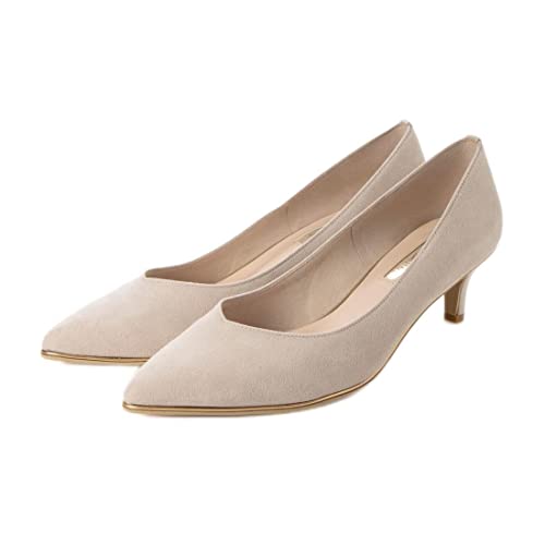 [Launa lea] [ラウナレア] 【25春夏新色】☆きれいシルエット☆ ゴールドラインパンプス(80009,80009E) LベージュS 220