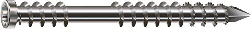 Spax T-Star Plus zestaw śrub tarasowych, głowica cylindra, cięcie, gwint mocujący ze stali nierdzewnej A2, 1.4567-0537000500403, 537000500403