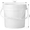 Gerrii 10 Pack Black Plastic Bucket With Handle And Lid Food Storage