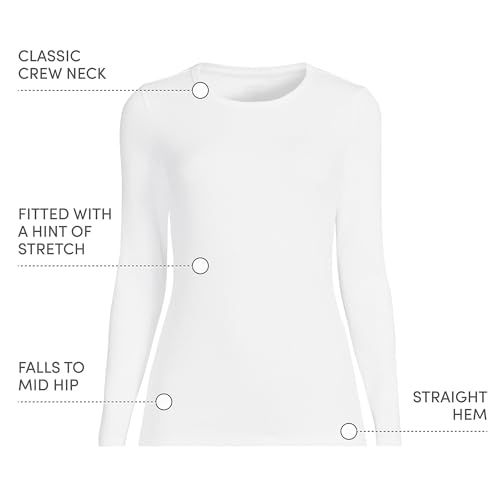 Image of Lands' End Women's Cotton Rib Knit T-Shirt