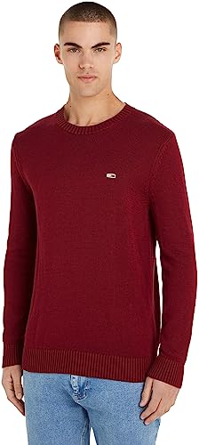 Tommy Jeans Herren Pullover Essential Crew Neck Strickpullover, Rot...