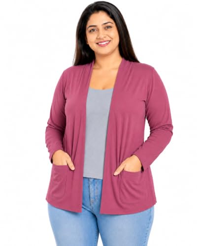 Image of In Love Women's Solid Open Front Shrug with Pockets