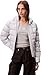 Calvin Klein Damen Pufferjacke Satin Lightweight mit Kapuze, Grau (Quiet Gray), XL