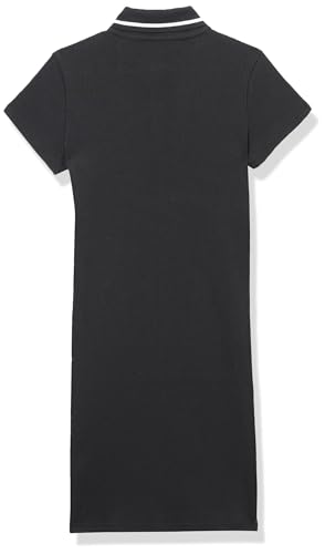 Lacoste Girls' Short Sleeve Color Blocked Neck Ribbed Polo Dress3