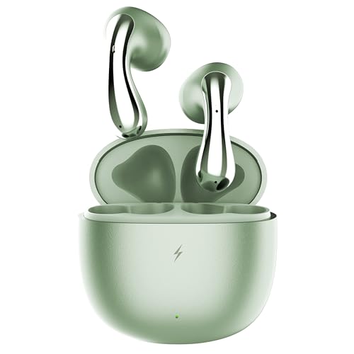 Fire-Boltt Newly Launched Aero Lite TWS Earbuds Custom EQ Wireless Bluetooth 5.4 Music & App Support 50H Playtime Fast Charging Case 50ms Low Latency for Gaming Touch Controls Sage