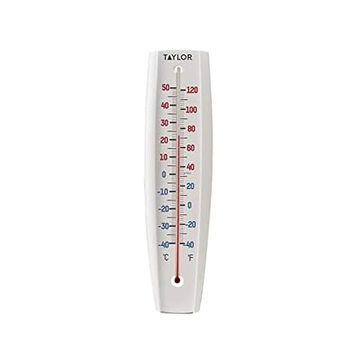 Taylor Indoor Outdoor Thermometer - Jumbo Number Wall Thermometer, Wireless Thermometer for Patio, Garden, or Nursery Area, 14.5-inch, White