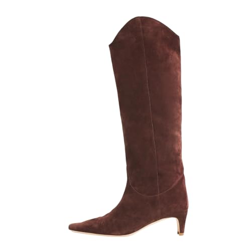 Pazzion Women Chic Wide Calf Square Toe Knee High Boots Low Heel Pull On Warm Long Booties Dressy Winter Daily Party Shoes Size 4-16 US2