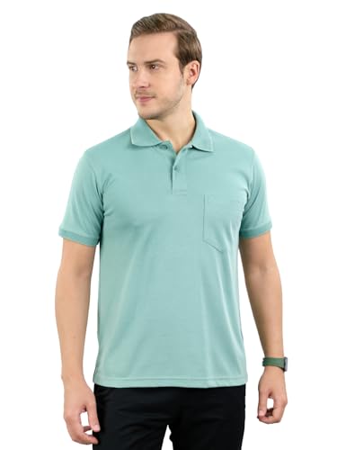 Image of Monte Carlo Mens Regular Fit Half Sleeve Solid Polo Neck T-Shirt (Pack of 1)