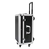 Scatola degli strumenti elettricisti, custodia con ruote, manico e paratia, cassetta degli attrezzi portatili portatili, cassa dell