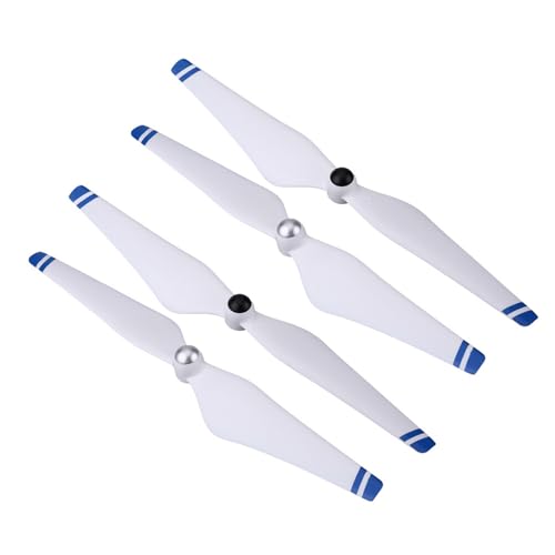 RC Drohne Propellerblätter, CW/CCW Selbstsichernde Propeller Blades für 2/3 E300, 2 Paar (Weiß + Blau) für Aerial Photography, Racing, FPV