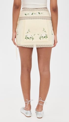 For Love & Lemons Women's Jolene Embroidered Mini Skirt3