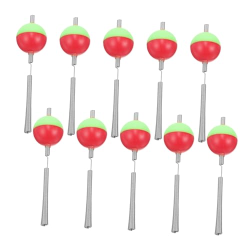 KESYOO 10pcs Outdoor Ice Fishing Rattle Rod Tips Bells Accessories Rods Bite Small Equipment Tackle Supplies LED Ice Fishing Alerts Alert Ball for Fishing Ice Fishing Alert Balls Steel