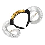 FOMIYES cuerno Diadilla cabello Mujer diadema gótica adulto diadema punk accesorios de tocado de bricolaje banda para la cabeza aros de pelo de halloween el plastico Silver