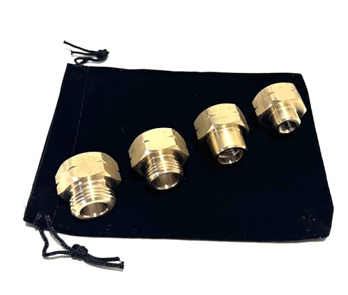 LPG-Megastore Gas Adapter Gasflaschen Anschlussset Europa für die Entnahme - Anschluss von Deutschen KLF Geräten an ausländische Gasflaschen - Nr 1-4 komplett