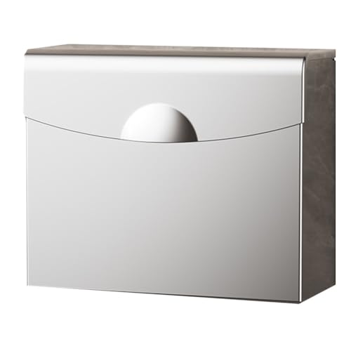 Moliuoly rostfritt stål sanitetsbehållare för kvinnors hygienartiklar, förseglad design med lock, 24 x 9,3 x 20 cm, utrymmesbesparande och hygienisk, för badrum hemma och offentliga toaletter