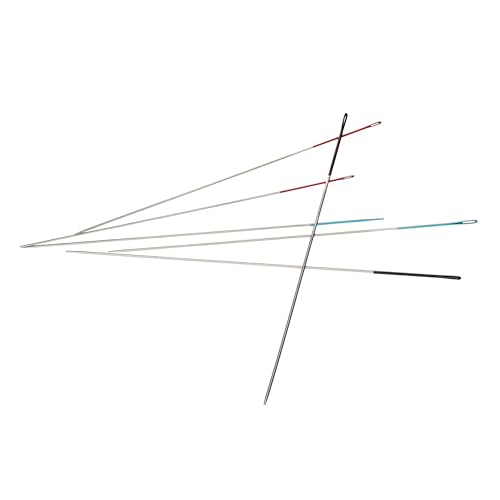 The Beadsmith ColorEYES Beading Needles, 6pc Assortment, 2 ea - Size 10,11 & 12, Colored Tips for Easy Identification, Use for Loom Weaving Bead Work, Off-Loom Stitch & Jewelry Making w/Seed Beads
