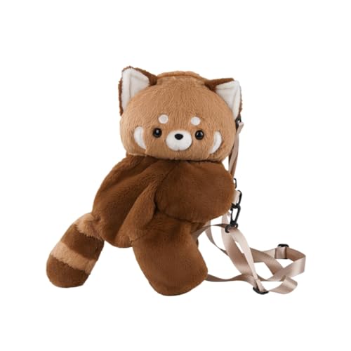 Kawaii Panda Bag Kawaii Purse Kawaii Crossbody Bag Kawaii Sling Bag Cute Plush Purse Bag Kawaii Accessories (brown,Large)