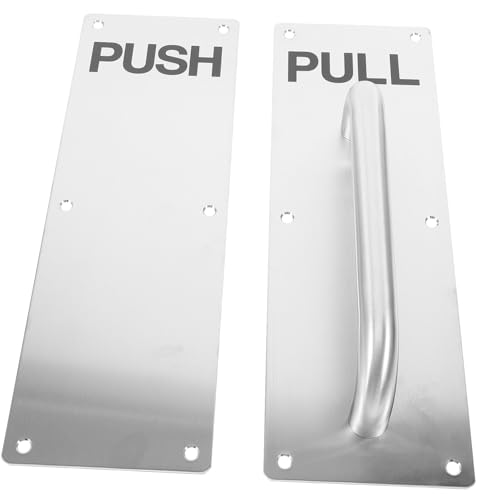 Healeved ステンレス製防火ドア用プッシュプルプレートハンドル 耐久性高く安定設計 商業施設 住宅向け快適操作可能なドア取っ手