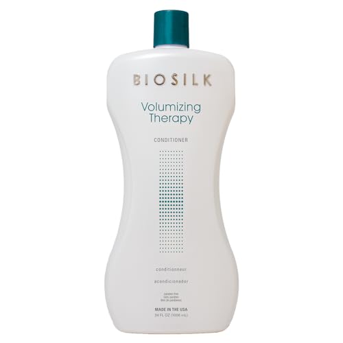 Biosilk Volumizing Therapy Conditioner, Adds Volume & Body While Moisturizing & Conditioning Hair, Sulfate, Paraben & Cruelty-Free, 34 Oz