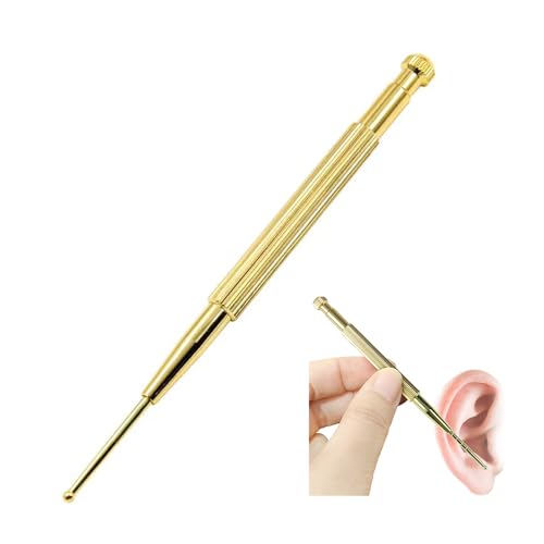 Abacadフェイスマッサージ バネ式 耳つぼ スティック ツボ押し ノック式 バネ 耳つぼ棒 ツボ押し棒 マッサージ棒 顔 耳 ポインター 丸い先端 筋膜リリース マッサージ用品