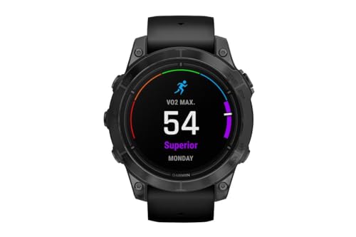 Garmin Epix Pro - Montre GPS Multisports connectée avec écran Amoled – Gray avec Bracelet Noir – Boîtier 51 mm
