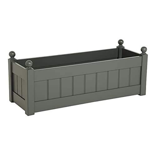 AFK Classic Wooden Trough, 86cm - Charcoal