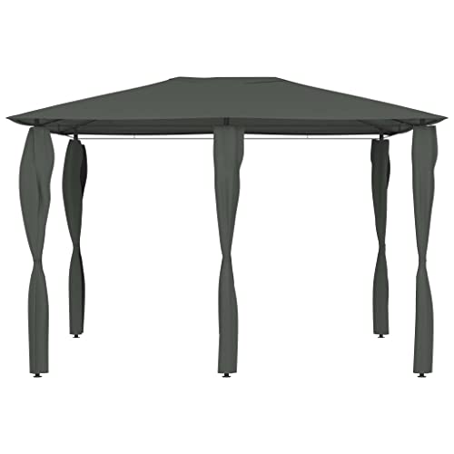 Genérico Cenador con Cubiertas de Postes Antracita 3x4x2,6 m 160 g/m²,Casa y jardín,Jardín,Artículos de Exterior,Estructuras de Exteriores,Carpas y cenadores,Antracita,25 kg,313613