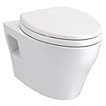 EP 1.28 GPF Dual Flush Wall Mounted Two Piece Elongated Chair Height Toilet with Copper Supply Line - Less Seat