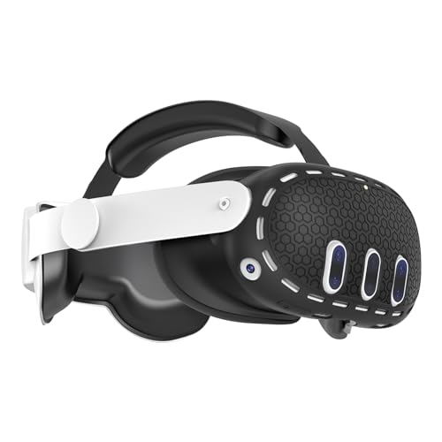 8VR Silicone VR Shell Protective Cover Complicable with Quest 3 Accessories, Washable Anti Scratch A