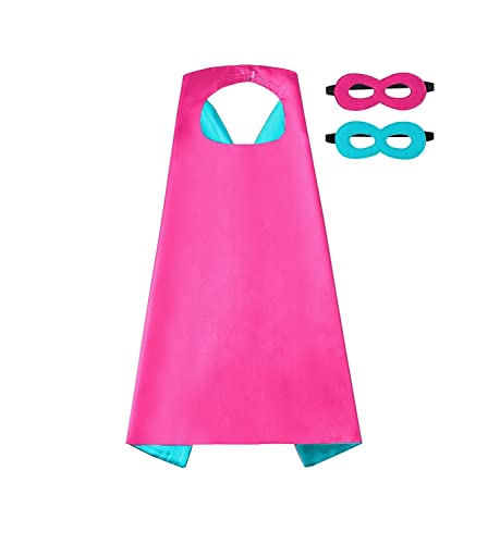 Conjunto de máscara de superhéroe para niños, disfraz de héroe, disfraz de cosplay, suministros de fiesta para niños y niñas (turquesa) Cover