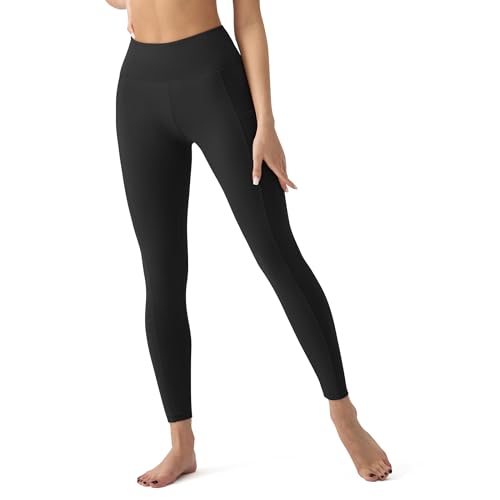 Image of YUDSUD High Waisted Leggings for Women with Pockets - Tummy Control Capris Yoga Pants for Workout Running Athletic Cycling