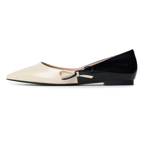 miss left Women Stylish Pointed Toe Slip on Ballet Flats Comfortable Insole Ballroom Dance Daily Office Shoes Size 4-16 US3