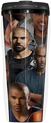 KIANSLA Shemar Moore Collage Coffee Cup Stainless Steel Cup With Leak-Proof Lid For Hot And Cold Drinks Insulated Travel Mugs, Is A Gift For A Good Friend 12oz