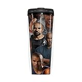 KIANSLA Shemar Moore Collage Coffee Cup Stainless Steel Cup With Leak-Proof Lid For Hot And Cold Dri