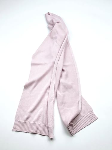 Luxury Knit Scarf For Women 85% Natural mulberry Silk 15% Cashmere 12" W 78.7" L,2ply4