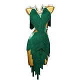ZYDSN Vestido de baile Cha Cha Cha para mujer, con flecos, para competición de baile latino, falda de salsa para samba, a, XXS