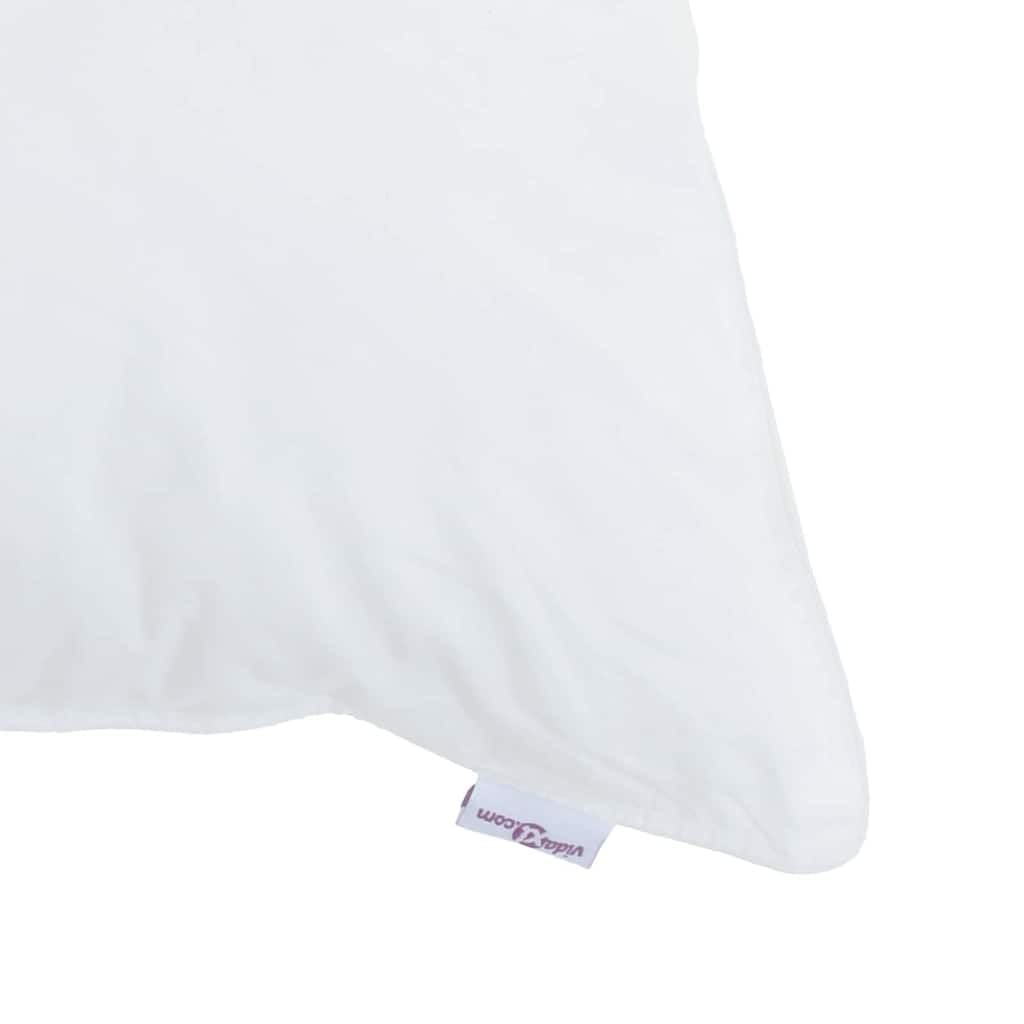 2 almohadas de 40 x 60 cm de algodón blanco con relleno transpirable, ergonómicamente suave, lavable, ideal para dormir de espalda, estómago y de lado, apoyo cómodo para un sueño reparador