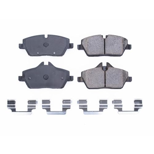 Image of PowerStop Front Brake Pads for Mini Cooper 2007-24 - Z17 Ceramic Brake Pads with Installation Hardware, 17-1308