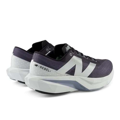 New Balance FuelCell Rebel V4 Tênis de corrida masculino, Grafite/preto/quartzo cinza, 41