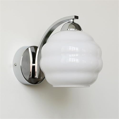Applique globe en verre blanc col de cygne style scandinave ZR98US