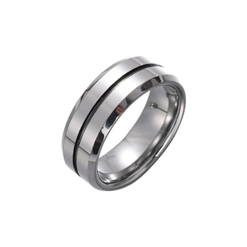Alliance Homme Tungstène bague noire premium pour des fiançailles élégantes